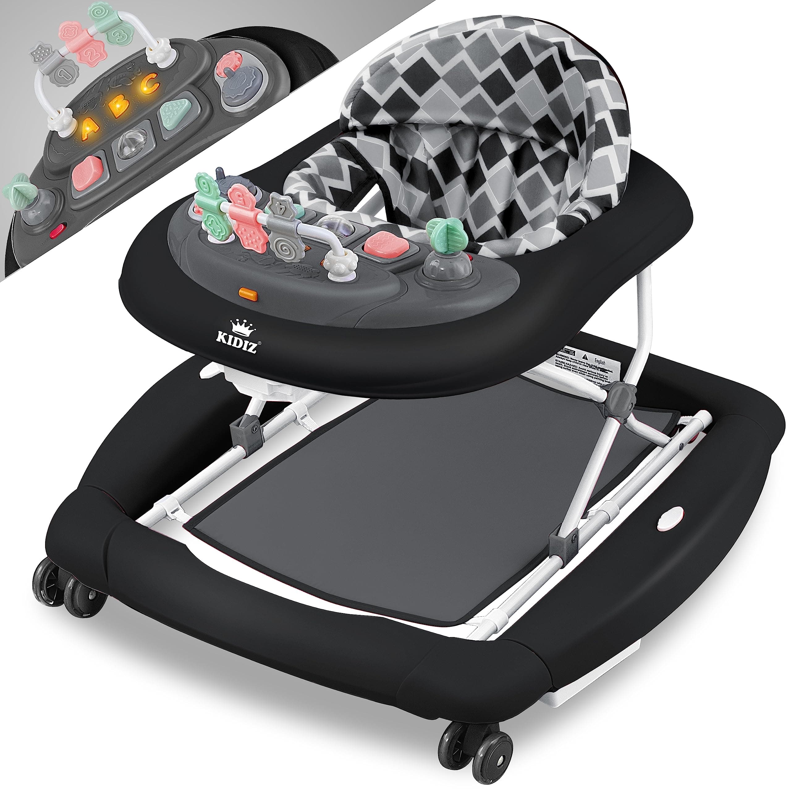 👶 KIDIZ® 4in1 Lauflernhilfe Babywalker Spiel- und Lauflernwagen 🚶‍♂️🎶🎲