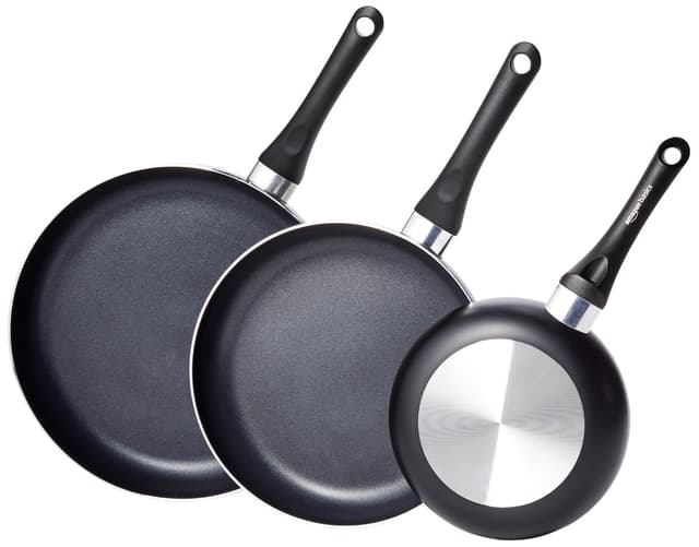 🔥 Angebot! Amazon Basics 3-teiliges Bratpfannen-Set 🍳🍳🍳