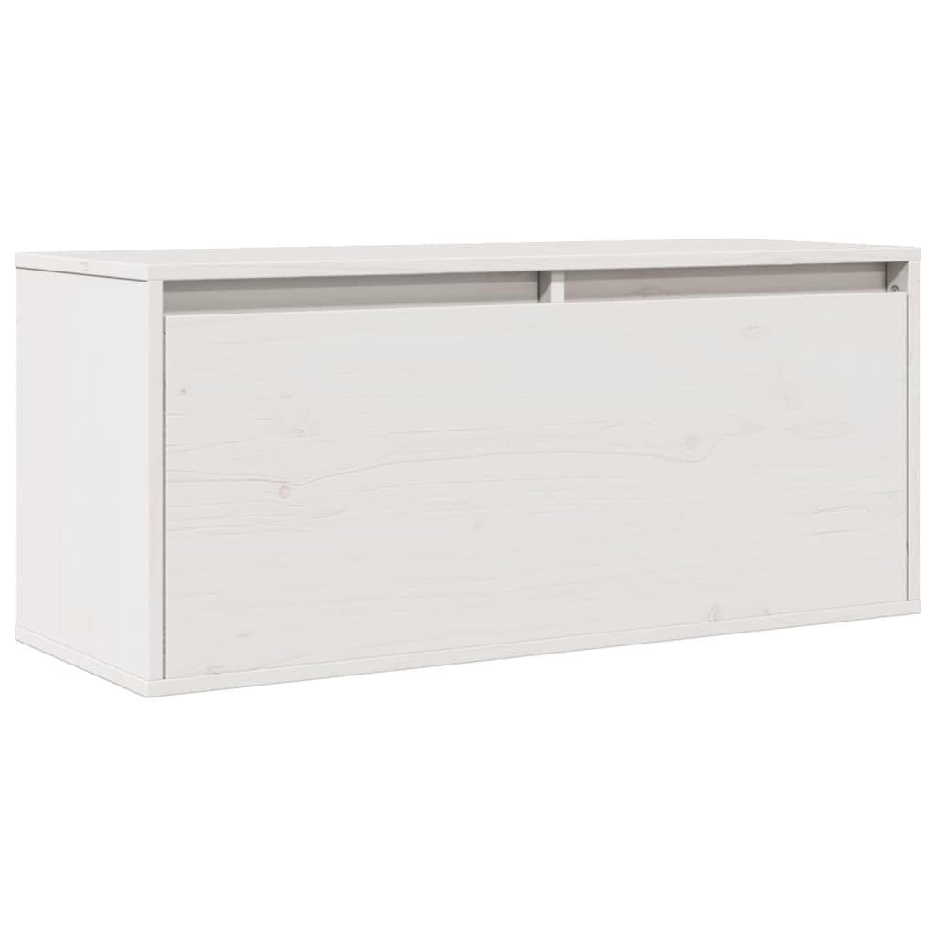 🌟 Super Deal! vidaXL Wandschrank Hängeschrank TV Schrank Fernsehschrank Lowboard Fernsehtisch HiFi-Schrank Aufbewahrung Weiß 80x30x35cm Massivholz Kiefer