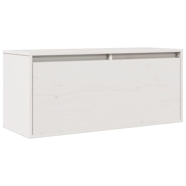 🌟 Super Deal! vidaXL Wandschrank Hängeschrank TV Schrank Fernsehschrank Lowboard Fernsehtisch HiFi-Schrank Aufbewahrung Weiß 80x30x35cm Massivholz Kiefer