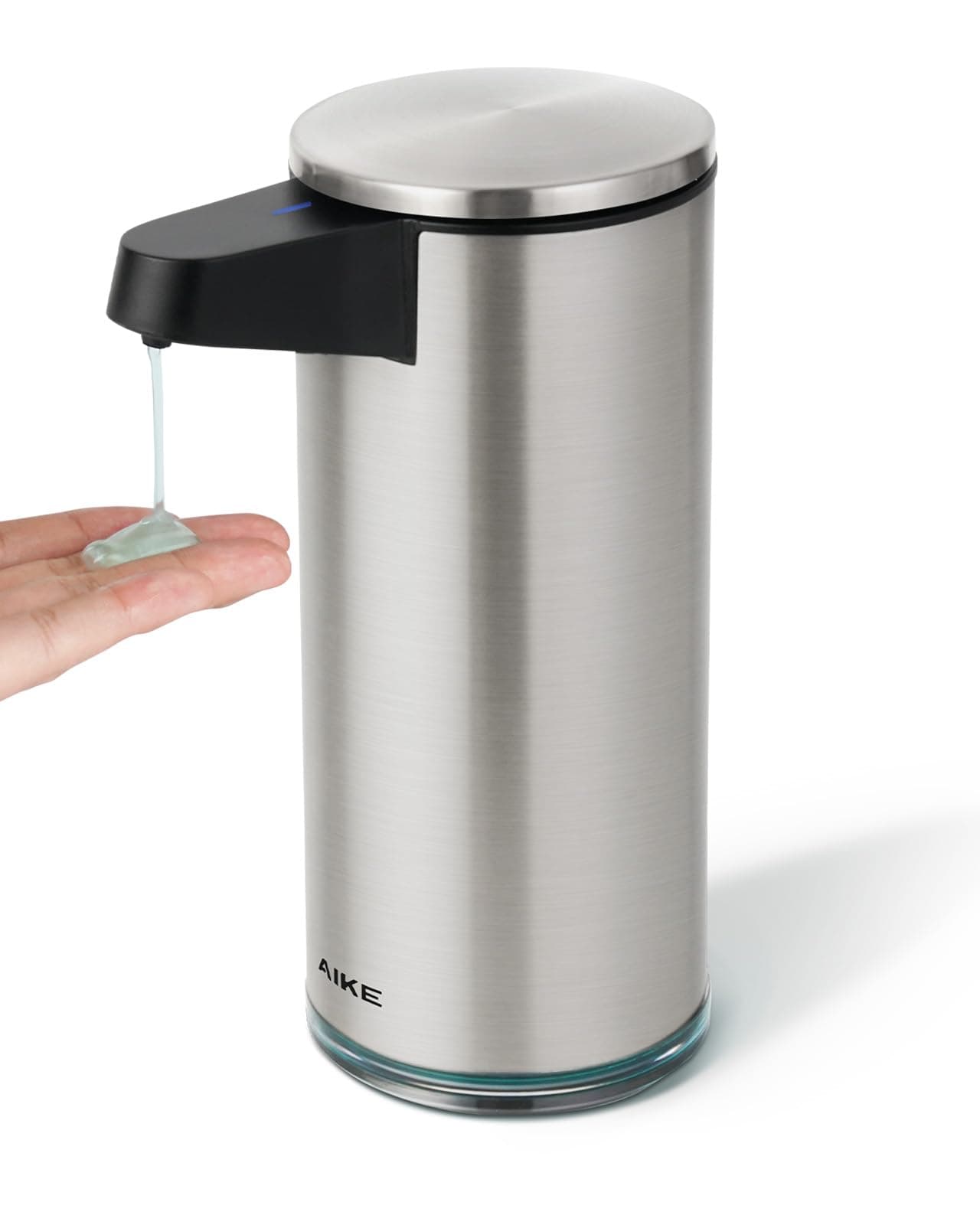 🚰🤖 AIKE SensePro Seifenspender Automatisch, USB-C aufladbar, Edelstahl Gebürstetes 380ml für Flüssigseife Gebürstetes Edelstahl - Sonderangebot!