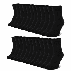FALARY 12 Paar Socken Herren Damen Schwarz Weiß 43-46 - Atmungsaktive Sport Socks 🧦🏃‍♂️ Angebot bei HelloDeals