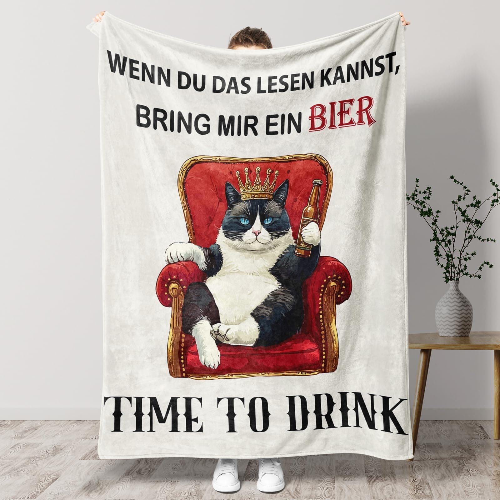 Kuscheldecke Bier Geschenke für Männer Frauen 🍺