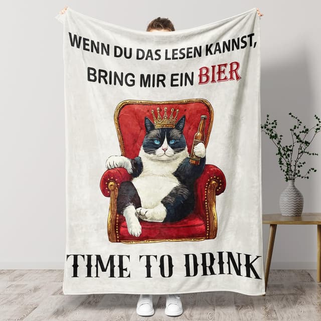 Kuscheldecke Bier Geschenke für Männer Frauen 🍺