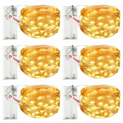 Litogo 6 Stück LED Lichterkette Batterie mit Timer Angebot bei HelloDeals