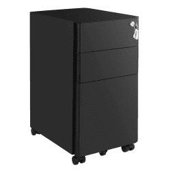 📦 SONGMICS Rollcontainer mit Schubladen und Schloss - Schwarz OFC030B01 🗄️
