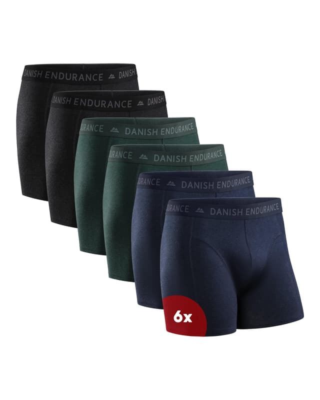 🩲 DANISH ENDURANCE 6er Pack Boxershorts Herren 🩲