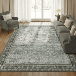 🌟 SONGMICS HOME Teppich, Vintage-Stil, 160 x 230 cm, Rutschfester flauschiger Wohnzimmerteppich - WALNUSSBRAUN TAR129K01 🌟