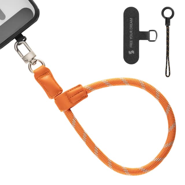 📱🔑 SMALLRIG Handyband, Verstellbare Handyband 38 cm, Leder- und Nylon-Handschlaufe für Smartphones 📱🔑