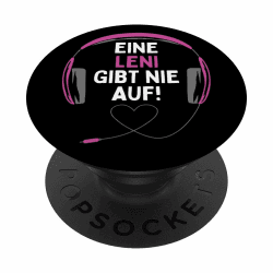 🎮 Gaming Kopfhörer Personalisiertes PopSockets - Gamer Geschenk für Leni - Mädchen und Frauen - Pink mit Herz-Kabel - Zocker Zubehör