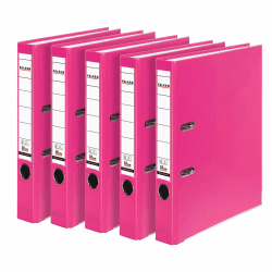 📁 Original Falken 5er Pack PP-Color Kunststoff-Ordner | Made in Germany | Pink | Vegan