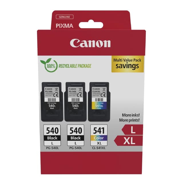 🖨️ Canon Tinte Multipack - PG-540L/CL-541XL Original Drucker Tintenpatronen 3er-Pack 🖨️