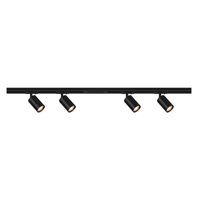 BRILONER - Schienensystem Rail Starterset, 4x GU10 Spots schwenkbar, 1,5m, Schwarz 🌟
