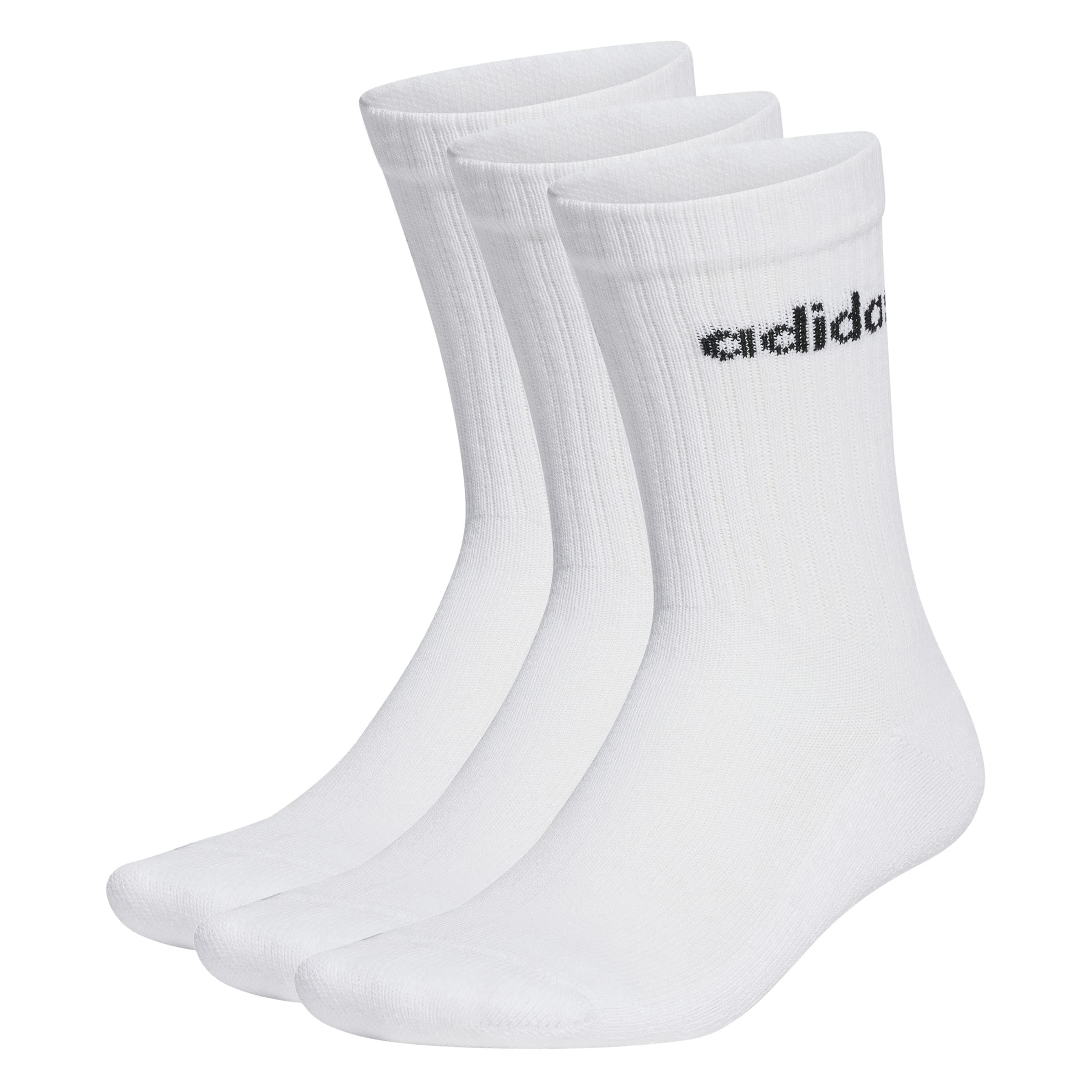🧦 Angebot: adidas Unisex Linear Crew Cushioned Socken, 3 Paar 34-36 Weiß/Schwarz