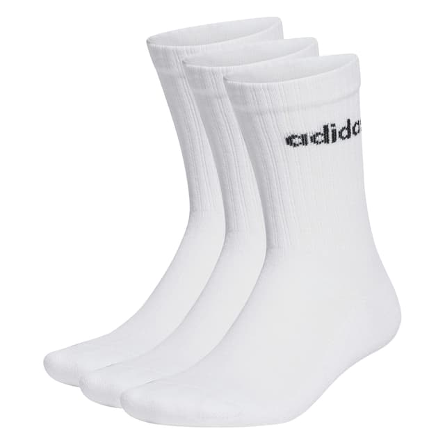 🧦 Angebot: adidas Unisex Linear Crew Cushioned Socken, 3 Paar 34-36 Weiß/Schwarz