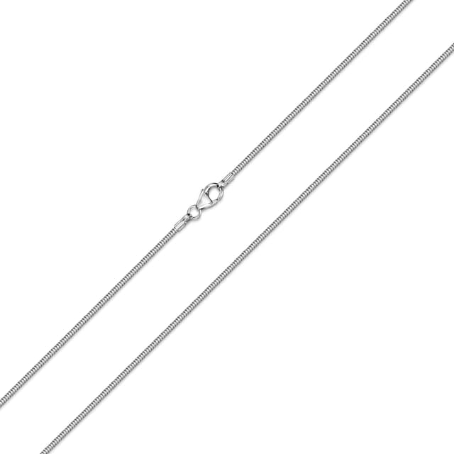 MATERIA by Matthias Wagner Damen Schlangenkette Silber 925 Halskette 1,2mm rhodiniert 60.0 Zentimeter ❤️👌