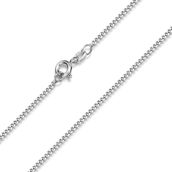 Angebot: MATERIA Panzerkette Damen Silber 925 1,7mm breit rhodiniert K78