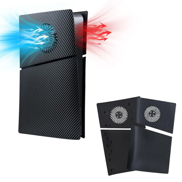 🎮 Mcbazel PS5 Slim Frontplattenersatz Faceplates Carbon Fiber - Dauerhafte ABS Schutzabdeckung