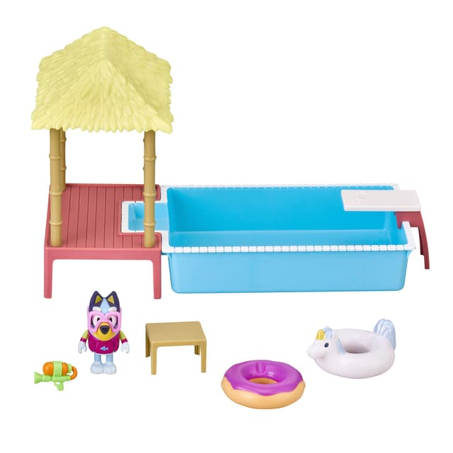🏊‍♂️🌞 Blueys Pool-Spielset - Echtes Wasser für realistischen Badespaß!