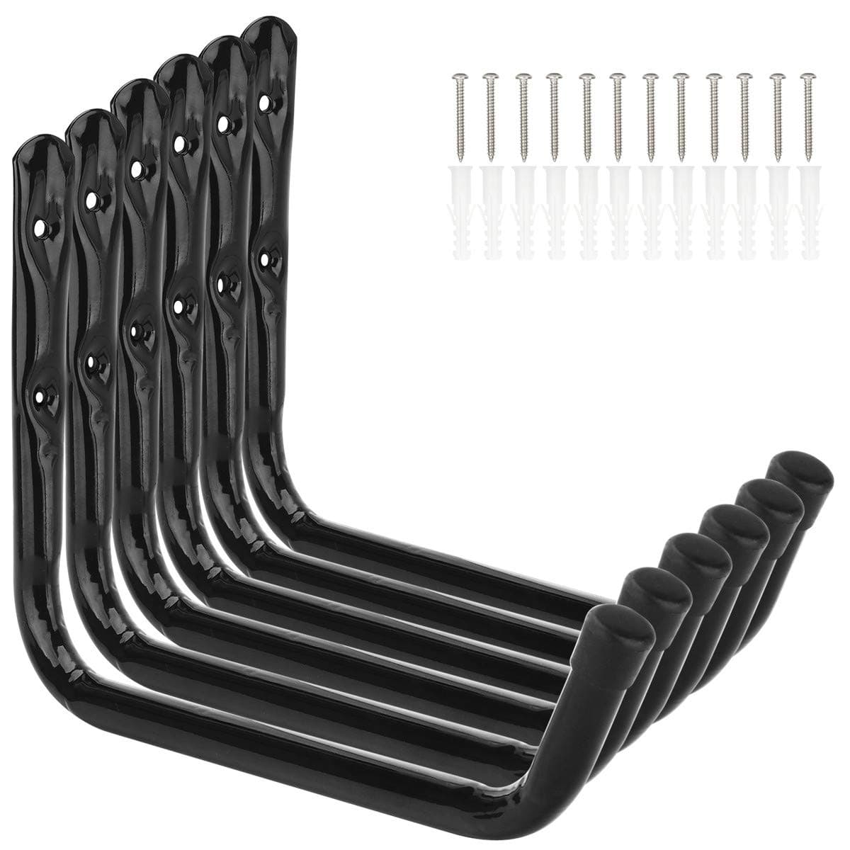 🔨🧰 Pipabiba 6 Stück Wandhaken Universalhaken Leiterhaken, 28cm Wandhaken Garage-Haken