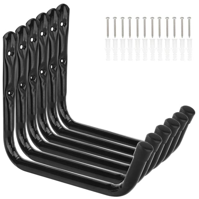 🔨🧰 Pipabiba 6 Stück Wandhaken Universalhaken Leiterhaken, 28cm Wandhaken Garage-Haken