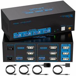 8K60Hz HDMI KVM Switch 2 PC 3 Monitore USB3.0 KVM Umschalter 🖥️🖥️🖥️