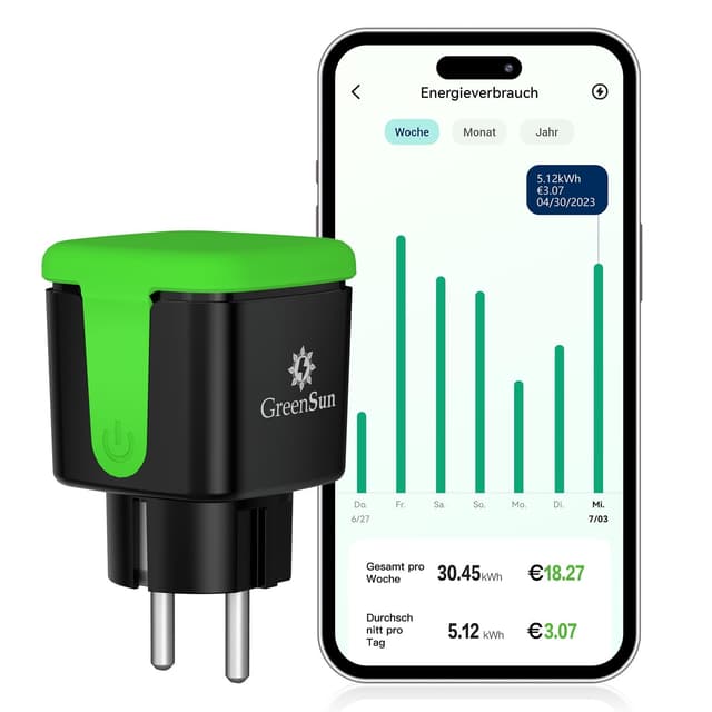 🌞 GreenSun WLAN Steckdose Outdoor - Zeitschaltuhr Aussenbereich IP44