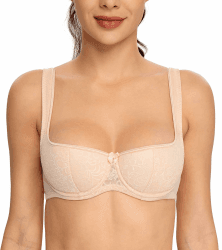 🌟 Sale: Lemorosy Damen Dirndl BH mit Bügel Balconette BH Halbschale 🌟