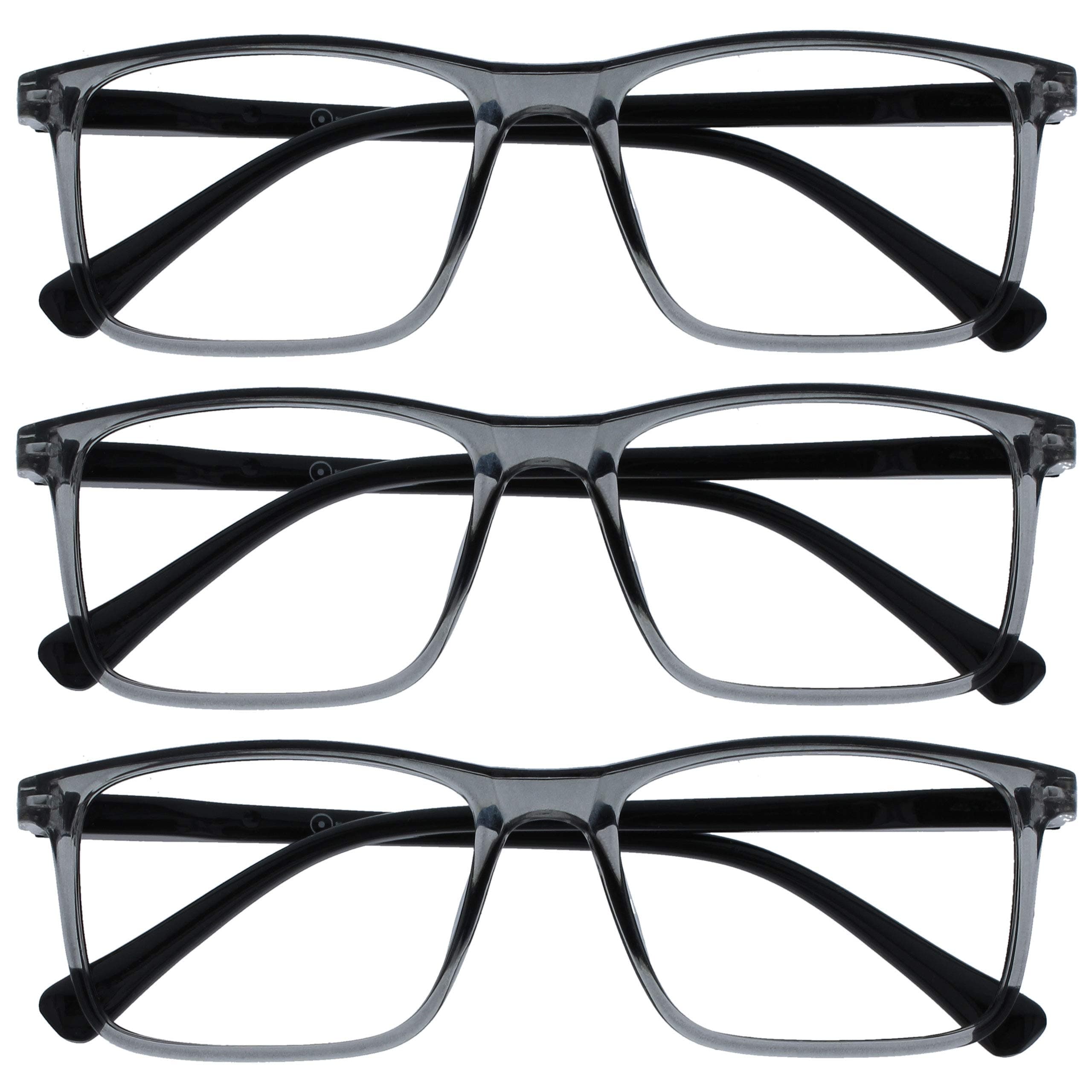 OPULIZE Ink Fernbrille 3er Pack - Kurzsichtigkeit Groß Rechteckig Rahmen 😎👓