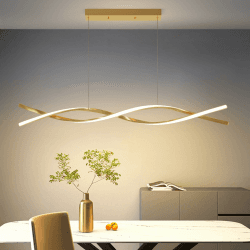 Mikeru 100cm Dimmbare Hängende Pendelleuchte 🌟 Goldene Kücheninsel Leuchten