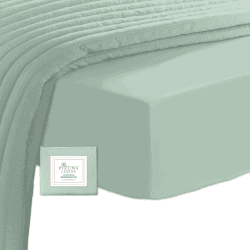 Pizuna 400 Baumwoll-Spannbetttuch 80x200-90x200cm Meeresschaum