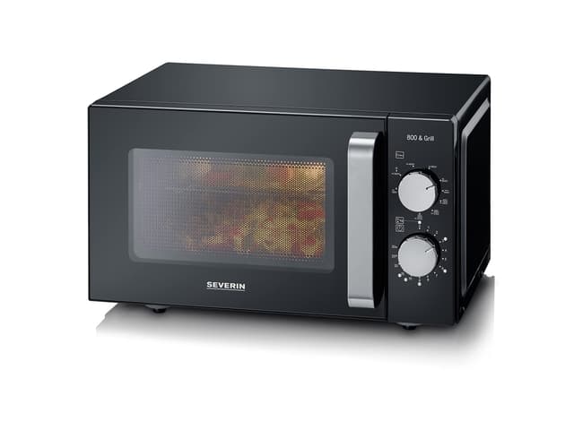 SEVERIN 2-in-1 Mikrowelle mit Grill 🍽️ 20L, Schwarz, MW 7762