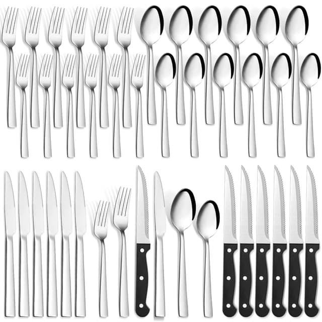 🍴 Besteck Set 6 Personen - Hochglanzpoliert & Spülmaschinenfest 🌟