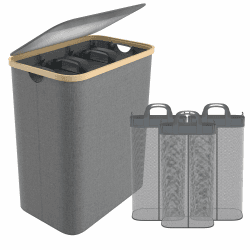 Aufun Wäschekorb140L mit Deckel - Praktischer Wäschesammler 🧺