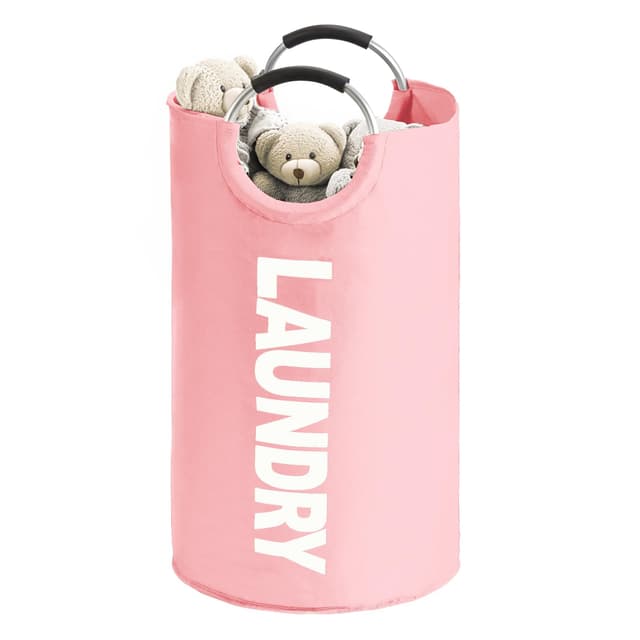 🌸 YOUDENOVA Wäschekorb Faltbar Wäschesammler Wäschesack 115L Pink 🧺🎀