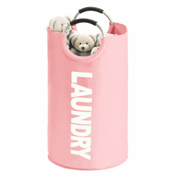 🌸 YOUDENOVA Wäschekorb Faltbar Wäschesammler Wäschesack 115L Pink 🧺🎀