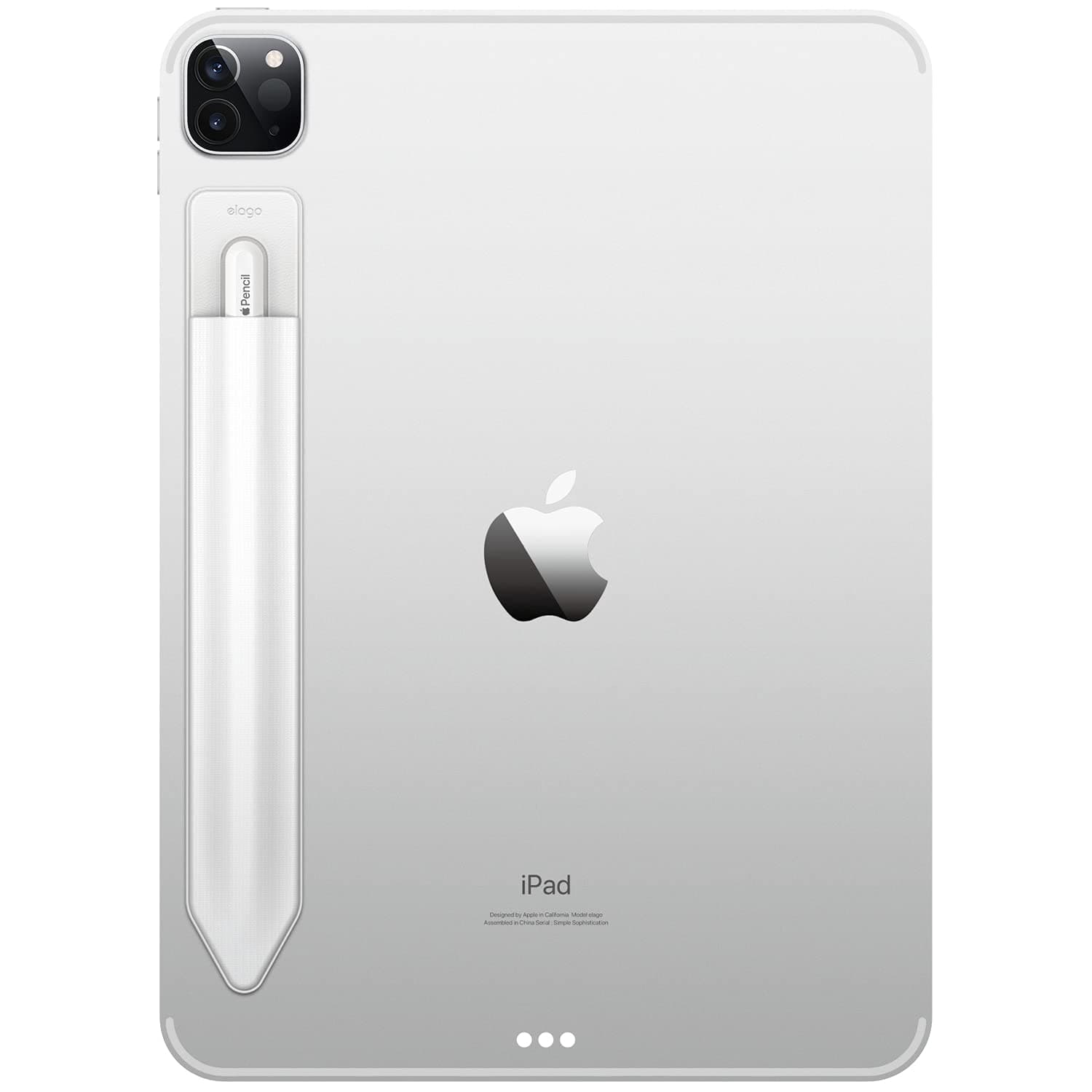 🍎 elago Stifthalter für Apple Pencil USB-C | Weiß | Stark Klebend | PU-Leder & Lycra