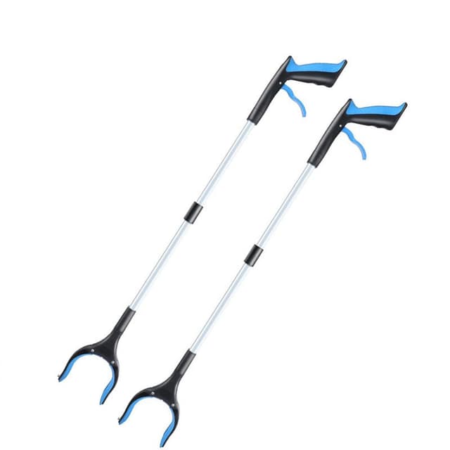 🌟 XRR 2 Stück Müllzange, 83cm Faltbare Aluminium Greifzange 🌟