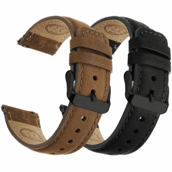 🌟 2er Set Echtleder Uhrenarmbänder 22mm für Damen & Herren 🌟