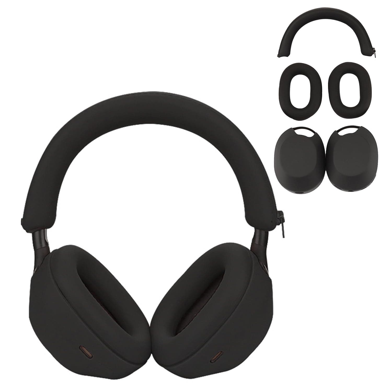 Adhiper WH-1000XM5 Ohrpolster-Schutzhülle 🎧 | Reißverschluss-Kopfbandschutz für Sony WH-1000XM5 Over-Ear-Kopfhörer