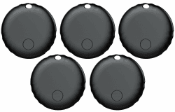 5er Pack IP67 Wasserdichter AirTag Schlüsselfinder - Schwarz
