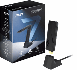 🚀 Super Deal! MSI BE6500 WiFi 7 USB Adapter - WLAN bis zu 2880 Mbit/s