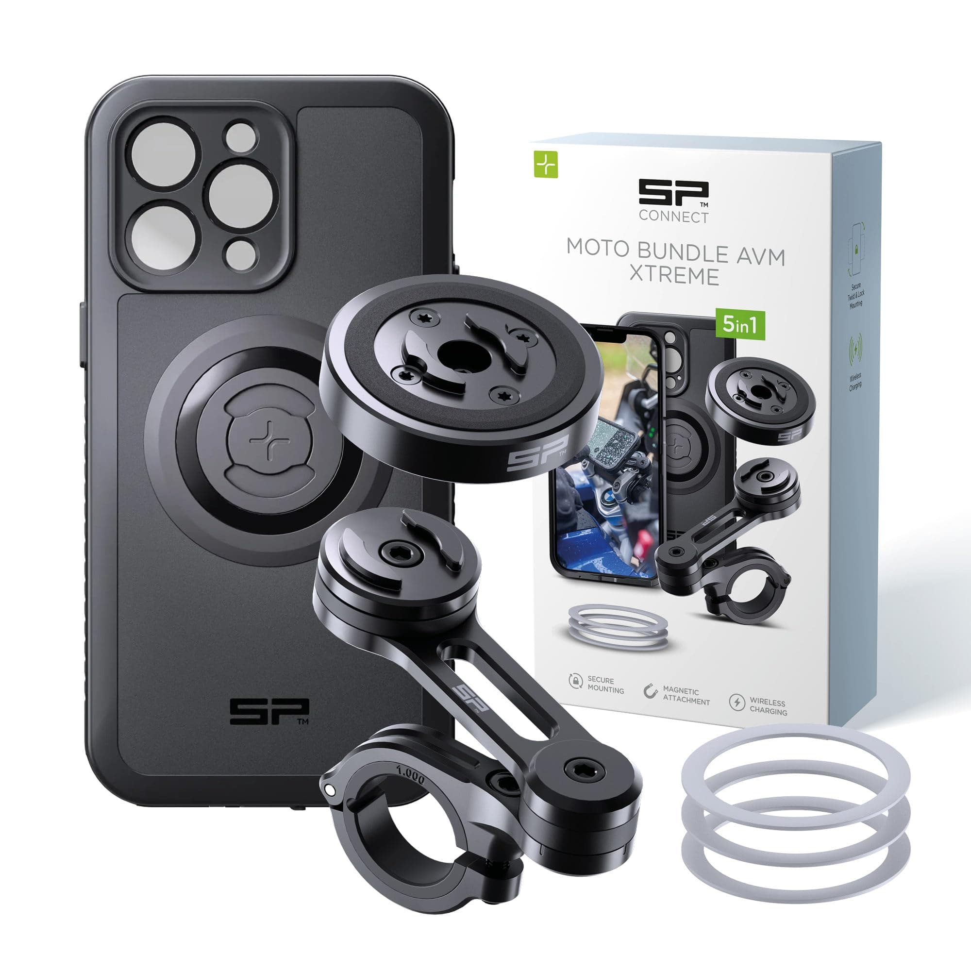 SP CONNECT Moto Bundle II AVM Xtreme | SPC+ | iPhone 14 Pro Max Handyhalter 🏍️