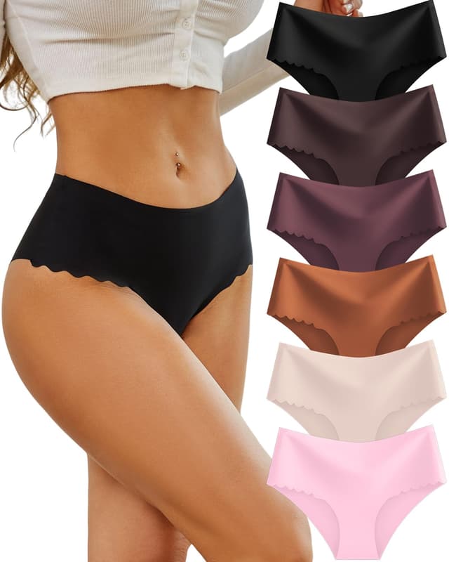 🌟 STH BIG Unterhosen Damen Nahtlose Hohe Taille Hipsters Pantys Mehrpack 6 🌟