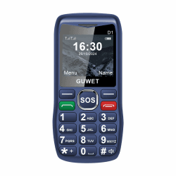 📱👴👵 Guwet Seniorenhandy ohne Vertrag, 2G, Dual-SIM-Handy mit Notruftaste und großen Tasten, 1600 mAh Akku, Langer Standby-Zeit, blau