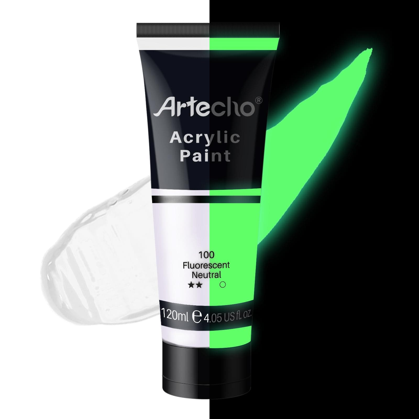 🎨 Artecho Acrylfarbe Leuchtfarbe Neutral 120 ml 🖌️