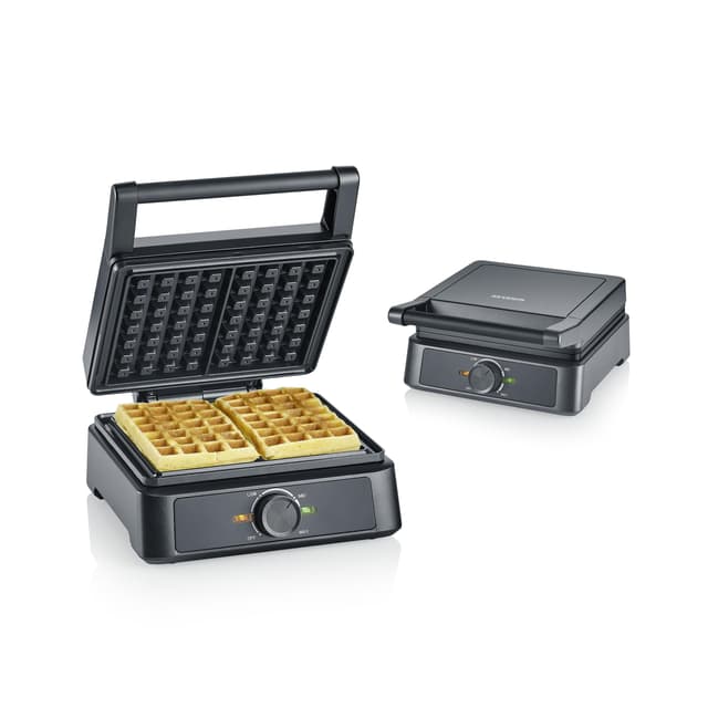 🧇🔥 Angebot: SEVERIN WA 2130 Belgisches Waffeleisen Schwarz-Edelstahl