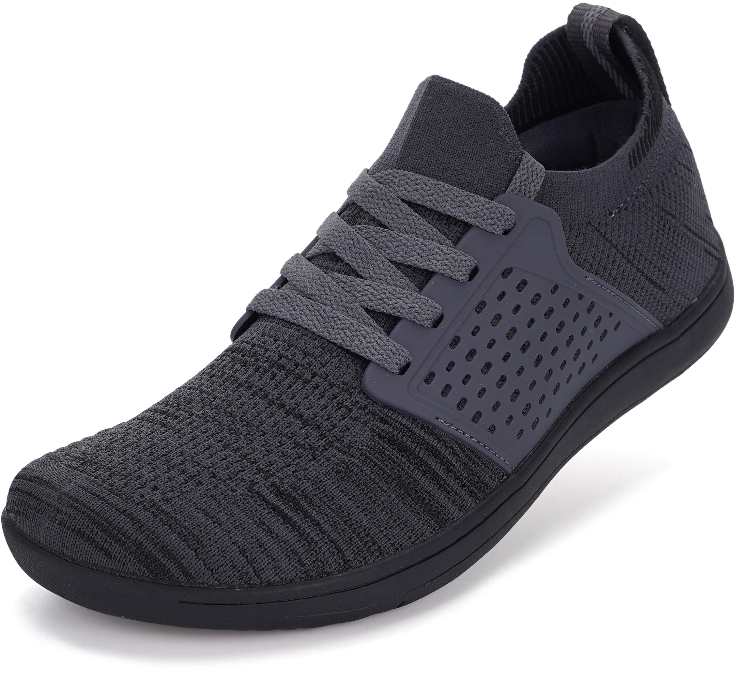 👟 WHITIN Unisex Breite Barfußschuhe | Minimalistische Sneaker 42 EU Weit Dunkelgrau 👟