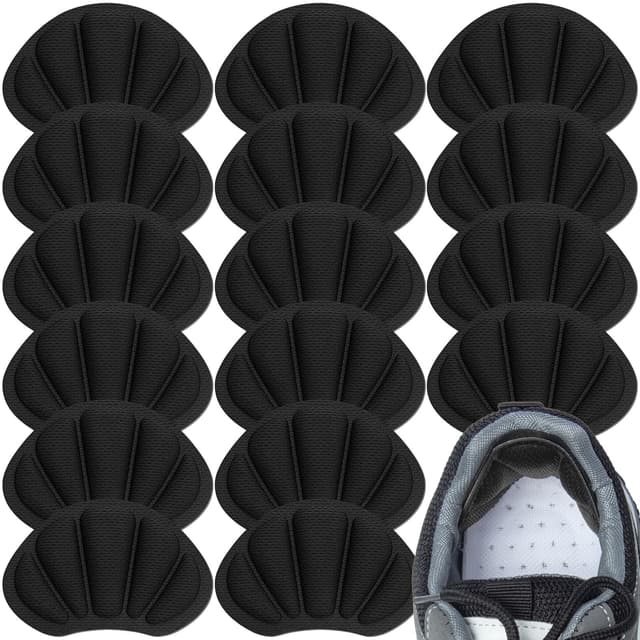👠🛍️ 16 Stück Fersenkissen Schwarz | Selbstklebende Mesh-Fersenpolster