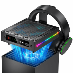 LED Display Automatisch Lüfter für Xbox Series X mit 9 RGB Licht Modi